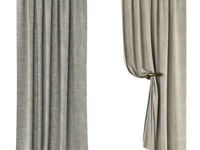 Curtains 135 Kvadrat Artic 3D model
