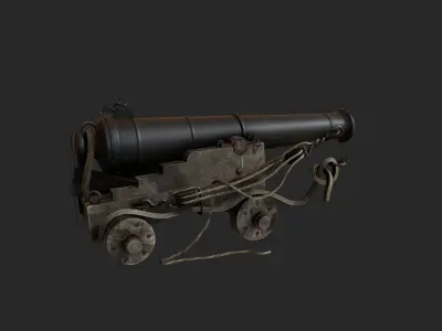 Canon cannon Low-poly 3D model purchase