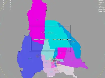 San Juan  Argentina map region geography political geographic 3D model