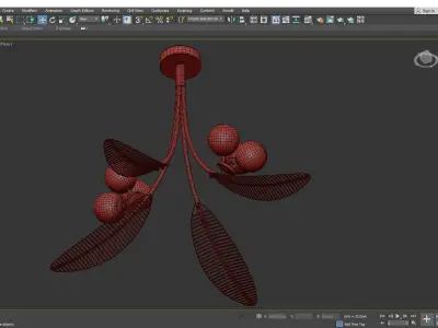 LAUB chandelier  Low-poly 3D model