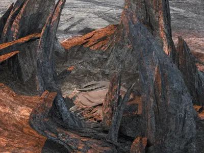 Alien desert Empress ruins 9 3D model