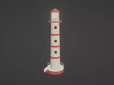 Lighthouse Low-poly 3D model