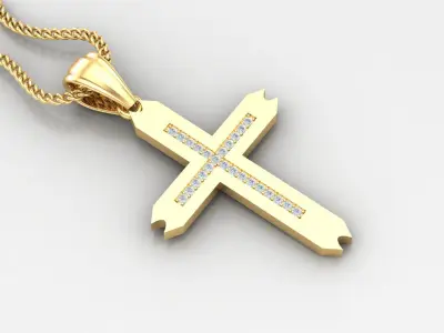 Cross Light Gold 4CP010 3DM STL 3D print model
