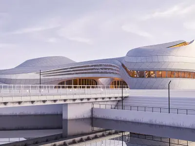 Futuristic building  51 3D model