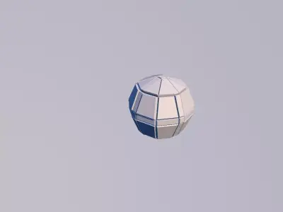 Sci Fi Object No13 - Pyramid Sphere Torus 2019 Low Poly 3D model