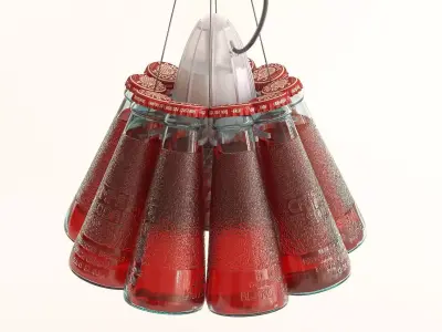 Campari coca cola bottle light 3D model