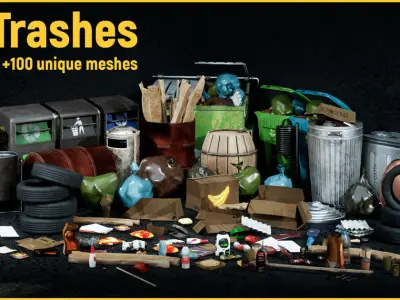 AC Trashes Low-poly 3D model