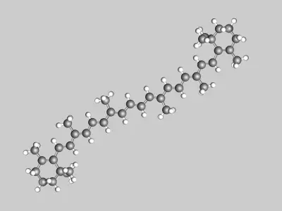 beta-Carotene molecule 3D model