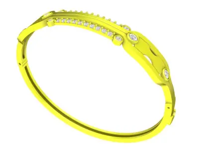 Elegant Pave Bangle Bracelet for Women 6923 3D print model