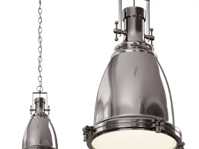 Chrome ceiling lamp Lussole Monsey GRLSP 9614 3D model