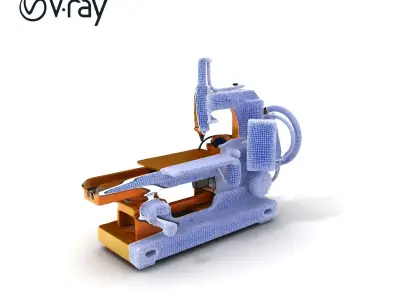 Industrial Milling Machine D Model Pack Low-poly 3D model by vfxcgartist
