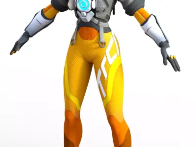 TRACER Lena Oxton  Overwatch Hero 3D model