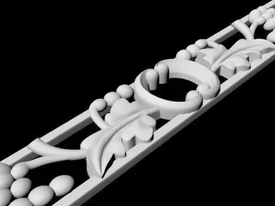 carved mirror 3D model