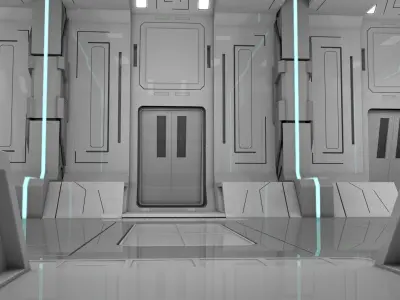 Sci Fi Interior 3D model 49