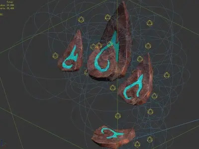Lava Hell - Stone Leaf 24 3D model