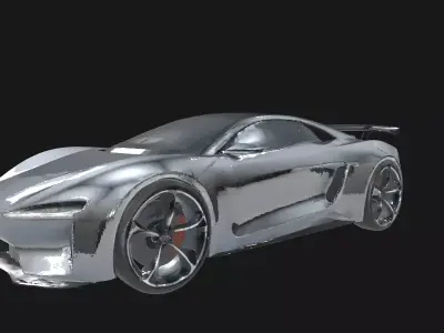 Futuristic Speedster Concept 3D Model 3D model