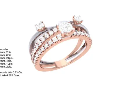  Women Ring MTL 3dm STL OBJ FBX Details 3D print model 13
