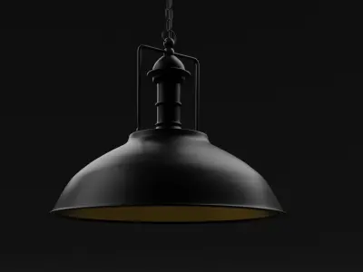 Industrial ceiling Lamp - 2k textures  3D model
