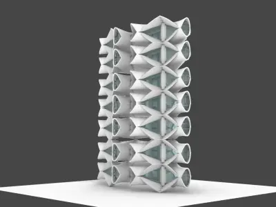 futuristic building space style  3D model