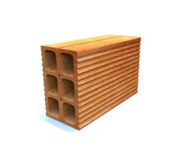 Brazilian Brick Low-poly 3D model