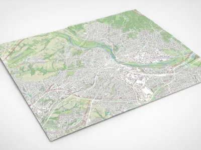 Cityscape Mulheim an der Ruhr Germany 3D model