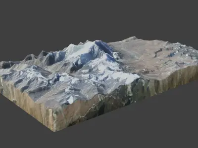 Noijin Kangsang Mountain Low-poly 3D model