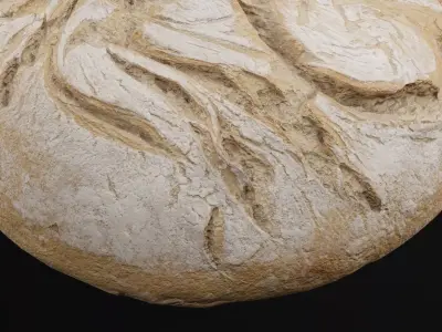 No Knead Bread Low-poly 3D model