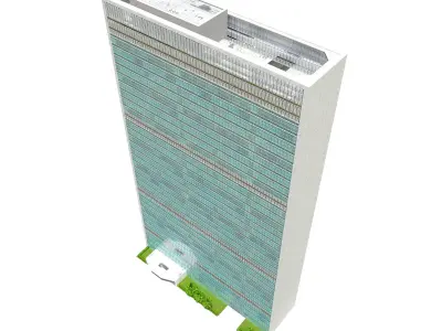 United Nation Headquarter Main Building Low-poly 3D model