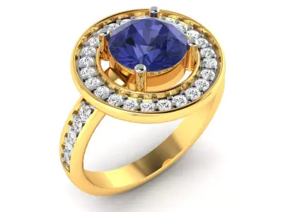 Diamond Ring For Women 3d Print Model 3D print model 27