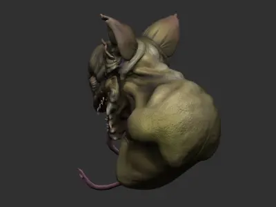 Grue - Buste - Jack Vance creature 3D model