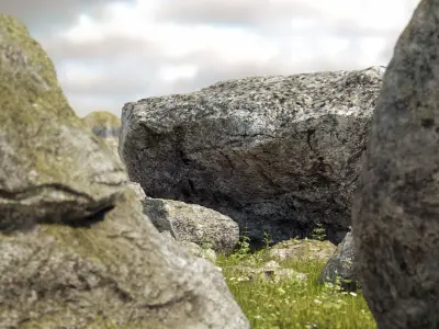 Photorealistic Rocks and Stones 3D model