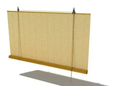 Cream Colored Window Blind 3D model