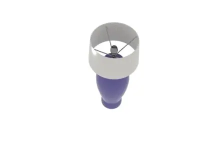  Oval Plain Cream Lamp  Low-poly 3D model