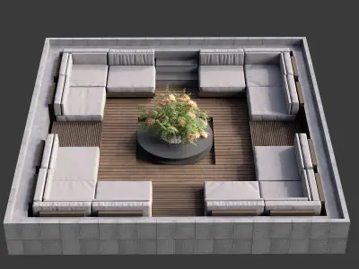 SITTING AREA NO5 A 3D model