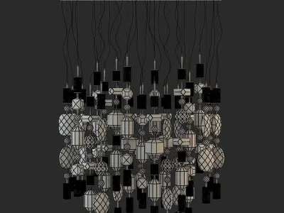 Abstract chandelier 3D model