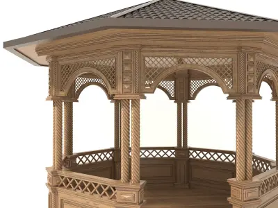 Wooden Gazebos 3D model