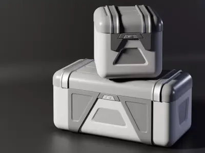 Sci Fi Cargo Container 2 3D model