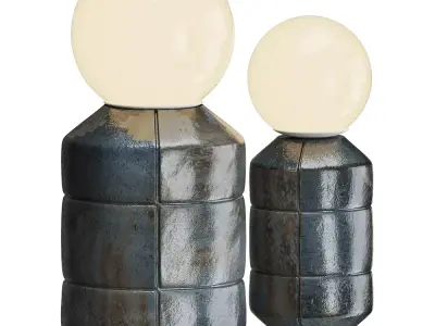 Navazi Large  Small Table Lamp Set  Low-poly 3D model