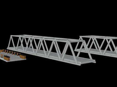Bridge Low-poly 3D model
