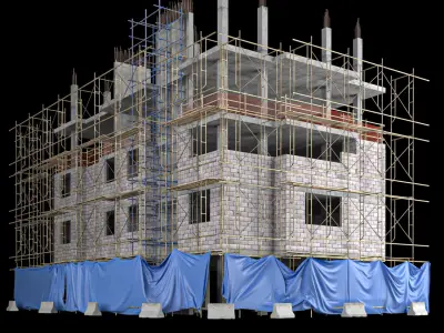 Modular Building  Vol 05 Low-poly 3D model