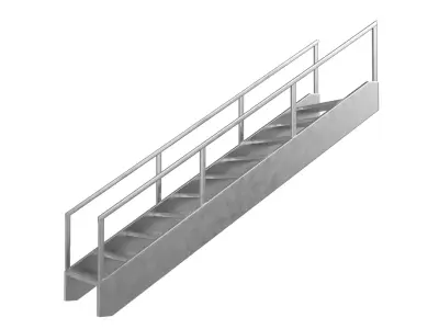 Metal Stairs PBR Low-poly 3D model