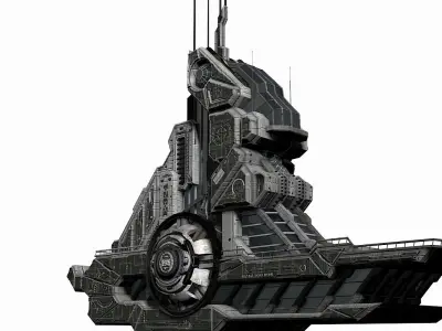 Halo Sci-Fi Building 3D model