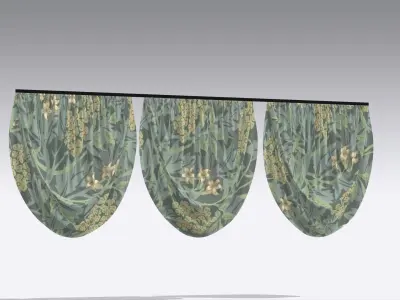 Curtain Low-poly 3D model