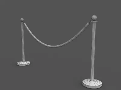 Red Velvet Rope 3D model