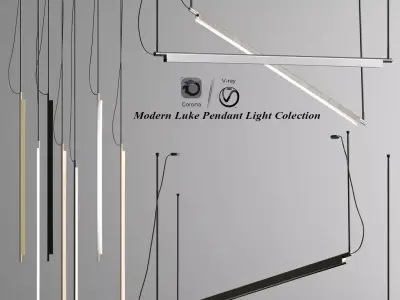 Modern Pendant Light Colection 10 3D model