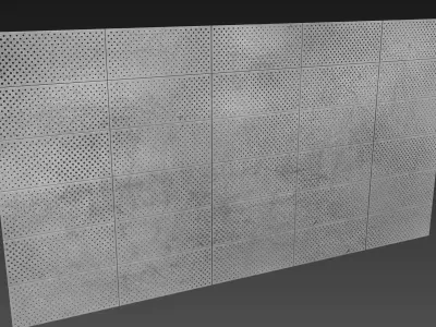 perforated metal panel 32 3D model