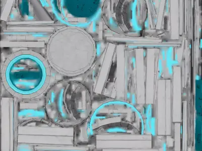 Cyberpunk Industrial Bin 3D Model SciFi Street Prop Low-poly 3D model