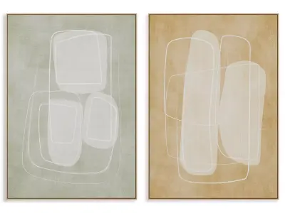 Abstract Painting Frame set 3D model 471
