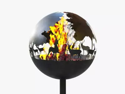 fireplace  Deer 3D model