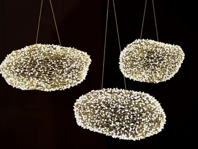 Pendant lamps in a modern style Free low-poly 3D model